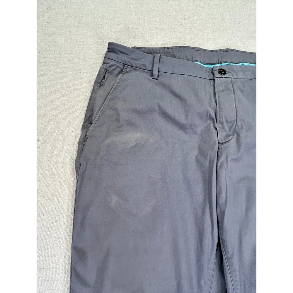 Birddogs Men's‎ 36 Grey Chino Pants Inner Liner 6 Pocket Trousers Golf